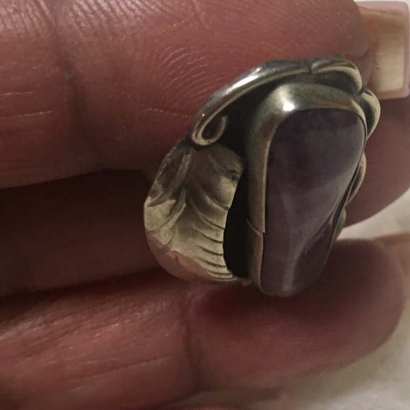 Vintage Native American Charoite Ring - Picture 8 of 12